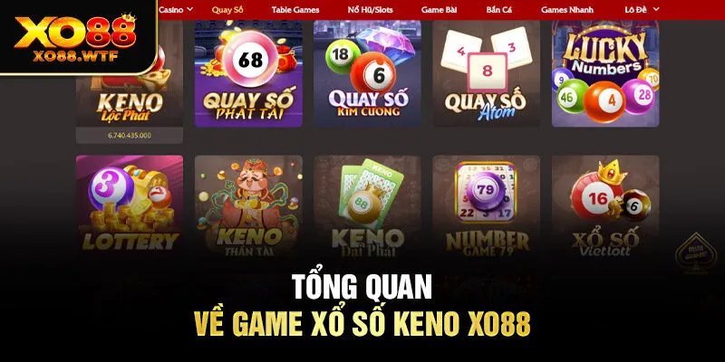 Tổng quan về game Xổ số keno Xo88 Tổng quan về game xổ số keno Xo88